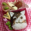 たにたーに's cooksnap of when they made キャラ弁 ネコとお花.