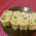 赤い電話's cooksnap of when they made ミックスベジタブルで簡単チーズオムレツ★.