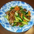 MYAR's cooksnap of when they made 豚肉セロリきゅうりのオイスターソース炒め.