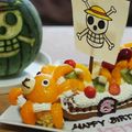 kankeiko's cooksnap of when they made キャラケーキ　ワンピース　誕生日に☆彡.