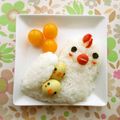 puniＫ's cooksnap of when they made 簡単！にわとりとヒヨコのお弁当キャラ弁.