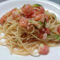 SKクマ's cooksnap of when they made トマトとシーチキンの冷製パスタ.