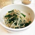 megumegu02's cooksnap of when they made レンジで簡単！もやしとニラのナムル.