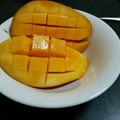 モコ０８０５'s cooksnap of when they made さいの目飾り切りマンゴー.