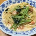 うずら123's cooksnap of when they made 美味しっ(*^_^*)エビクリームパスタ.