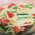 mayunaCook's cooksnap of when they made ＊超簡単！トマトときゅうりのスパゲティ＊.
