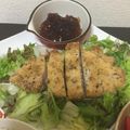 まゆげにゃんこ's cooksnap of when they made 揚げないトンカツ.