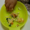 りえお15's cooksnap of when they made 簡単！手づかみ離乳食～お好み焼き風～.