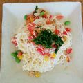＊ちいさなしま＊'s cooksnap of when they made トマトの冷製パスタ風ひやむぎ.