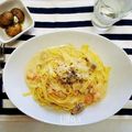 mayuyu518's cooksnap of when they made 豆乳でベーコンチーズパスタ★.