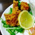 Ｙ♡kitchen's cooksnap of when they made 鶏から揚げのせ☆水菜サラダ.