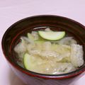 赤い電話's cooksnap of when they made ズッキーニのお味噌汁.