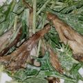 meise17's cooksnap of when they made 材料２つで簡単☆舞茸と水菜のサラダ.