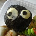地鶏の町の子's cooksnap of when they made キャラ弁☆まっくろくろすけ.