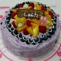 さっつんママチャン's cooksnap of when they made 誕生日ケーキ＊ブルーベリー.