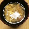 take♪aki♪'s cooksnap of when they made 簡単◎玉えのカニカマ朝スープ.