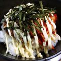 ☆ondine's cooksnap of when they made さんま缶とキムチの☆すし丼.