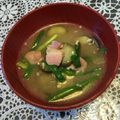 まっきー♪３７'s cooksnap of when they made こってり味☆ベーコンとなすの味噌汁.
