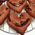 ラヴァーズレーン's cooksnap of when they made 捏ねはHBで♪ハートチョコチップパン.
