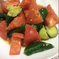 ＊pachi's cooksnap of when they made トマトキュウリで 箸休めにもサラダにも♪.