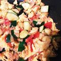 chicappe's cooksnap of when they made トマトと卵とズッキーニの炒め物。.