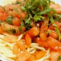 xはるぴょんx's cooksnap of when they made トマトと大葉の冷たいパスタ。.