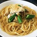クック47UAGS☆'s cooksnap of when they made かじきとオクラの和風パスタ♪.