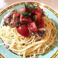 ﾐｰﾄﾊﾟｲママ's cooksnap of when they made トマトと鯖缶の冷製パスタ☆.