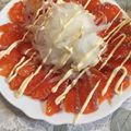 クックE7ZP4L☆'s cooksnap of when they made サーモンのカルパッチョ～わさび醤油～.