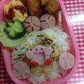 たにたーに's cooksnap of when they made お弁当に☆魚肉ソーセージでカービィ☆.