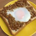 うえ乃's cooksnap of when they made 日本人の朝は納豆でしょ？男の納豆トースト.