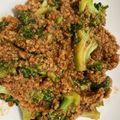 ゆみらんたん's cooksnap of when they made ブロッコリーと豚ひき肉のピリ辛味噌炒め.