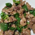 クックE662AA☆'s cooksnap of when they made 砂肝とピーマンのにんにく炒め.