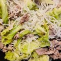 クックDD0QAH☆'s cooksnap of when they made 白滝でソース焼きそば.