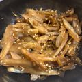 犬飼ってる's cooksnap of when they made レンジ４分！ごま★甘辛ごぼう。お弁当にも.