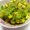 cocozoe's cooksnap of when they made きゅうりとコーンの大根おろし酢の物♪.