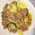 ことぶき君's cooksnap of when they made ズッキーニと挽き肉の和風炒め！.