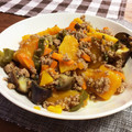 nby2ki's cooksnap of when they made カボチャ と ナス の 肉そぼろ炒め.