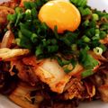 クック7E8DXF☆'s cooksnap of when they made 白滝でがっつり低カロ♪豚キムチ☆温玉のせ.