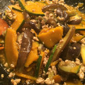クックDDF8VW☆'s cooksnap of when they made カボチャ と ナス の 肉そぼろ炒め.