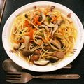 ●HaChi●'s cooksnap of when they made 簡単♡きのこのスープパスタ★.