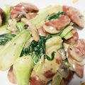 tono♡m's cooksnap of when they made ほうれん草とソーセージのオイマヨ和え⁂.