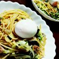 クック2QNA5L☆'s cooksnap of when they made ほうれん草とベーコンの和風パスタ♪.