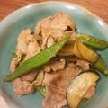 食いしん坊山ガール's cooksnap of when they made 豚肉とオクラ、茄子のわさび醤油炒め.