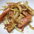 ママっち's cooksnap of when they made 節約♡大根の皮でちくわカレーマヨ炒め.