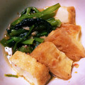 ボーミンガウン's cooksnap of when they made 厚揚げと小松菜のスイートチリ＆マヨ炒め.