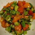 acquastone's cooksnap of when they made 夏野菜(ゴーヤ・オクラ・トマト）のサラダ.