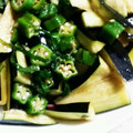 LU…'s cooksnap of when they made 茄子とオクラとズッキーニの簡単和風サラダ.