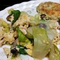 もちもちかしわもち's cooksnap of when they made 節約メニュー☆レタスの外葉で卵とじ.