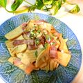 kurukurumin's cooksnap of when they made たけのことベーコンのアジアン炒め♪.